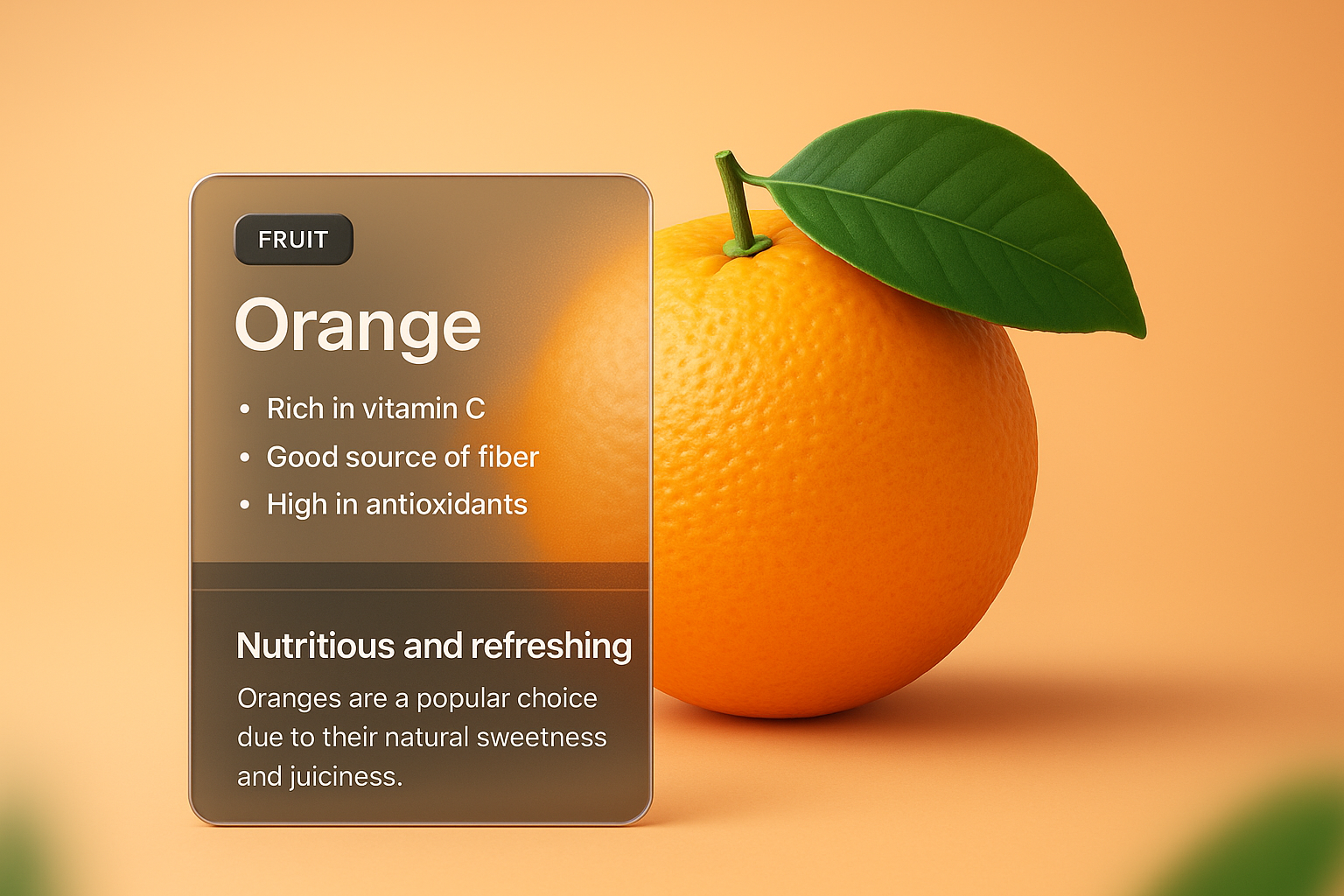 Vibrant Orange with Informative Overlay Design