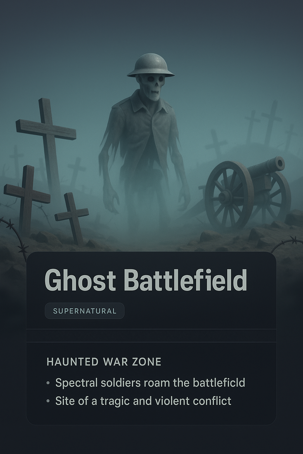 Haunting Ghost Battlefield with Supernatural Elements
