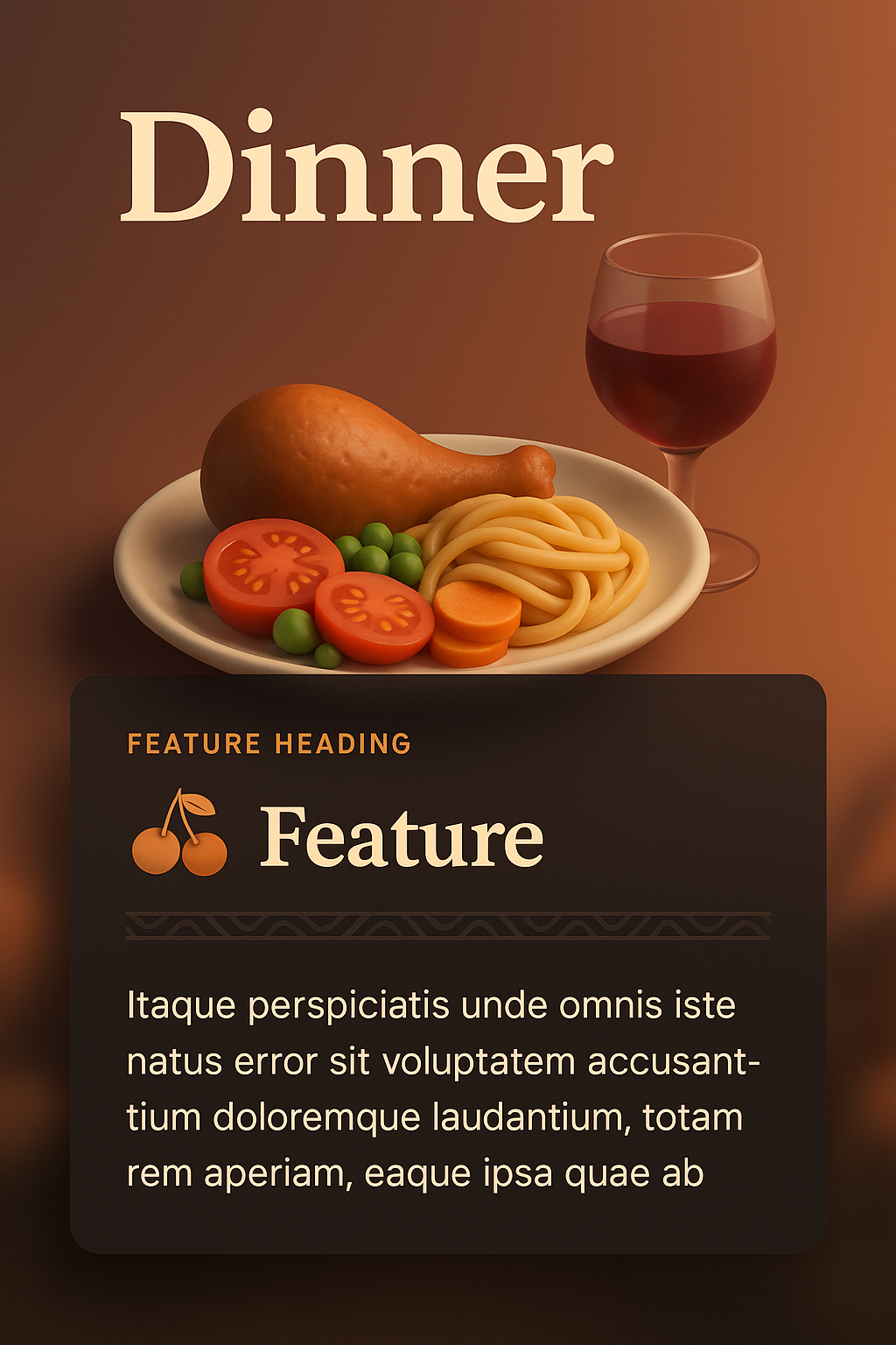 3D Dinner Design with Elegant Presentation