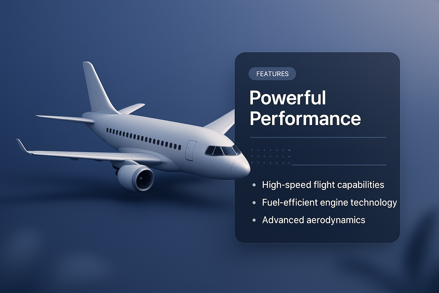 3D Web Design Composition Featuring Jet Aircraft