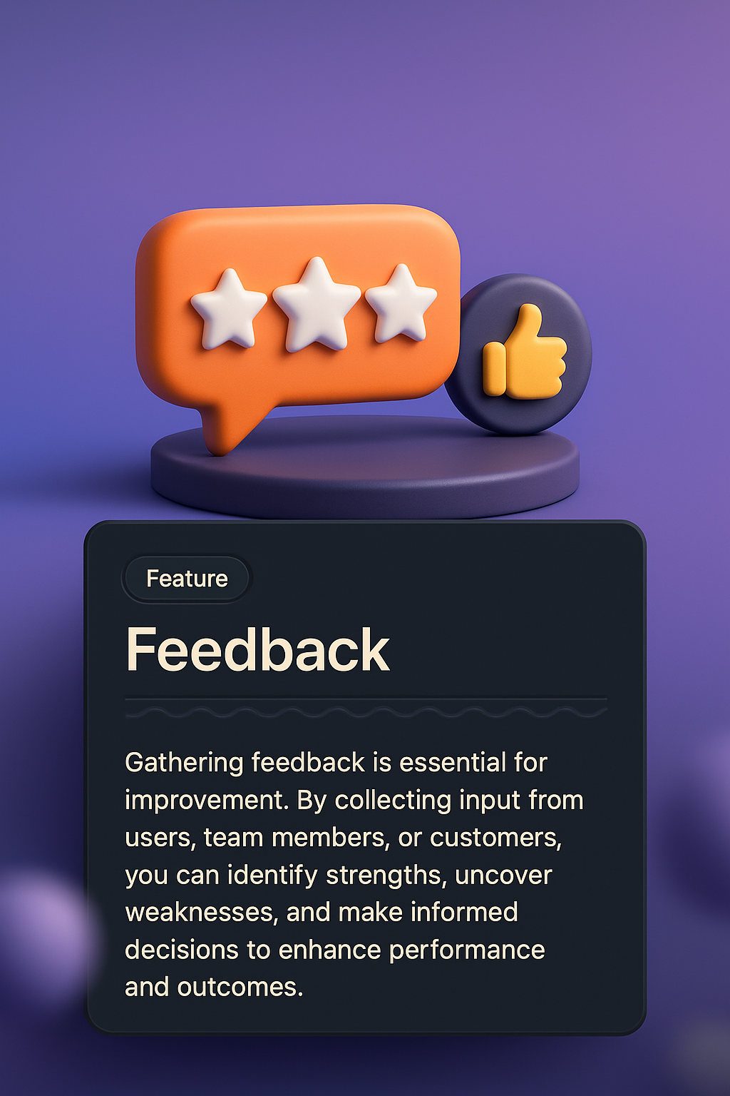 3D Web Design Featuring Feedback Elements