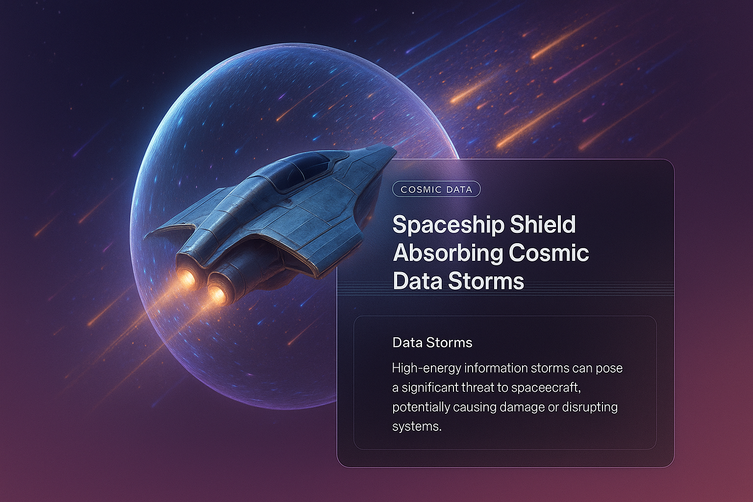 Spaceship Shield Protecting Against Cosmic Data Storms