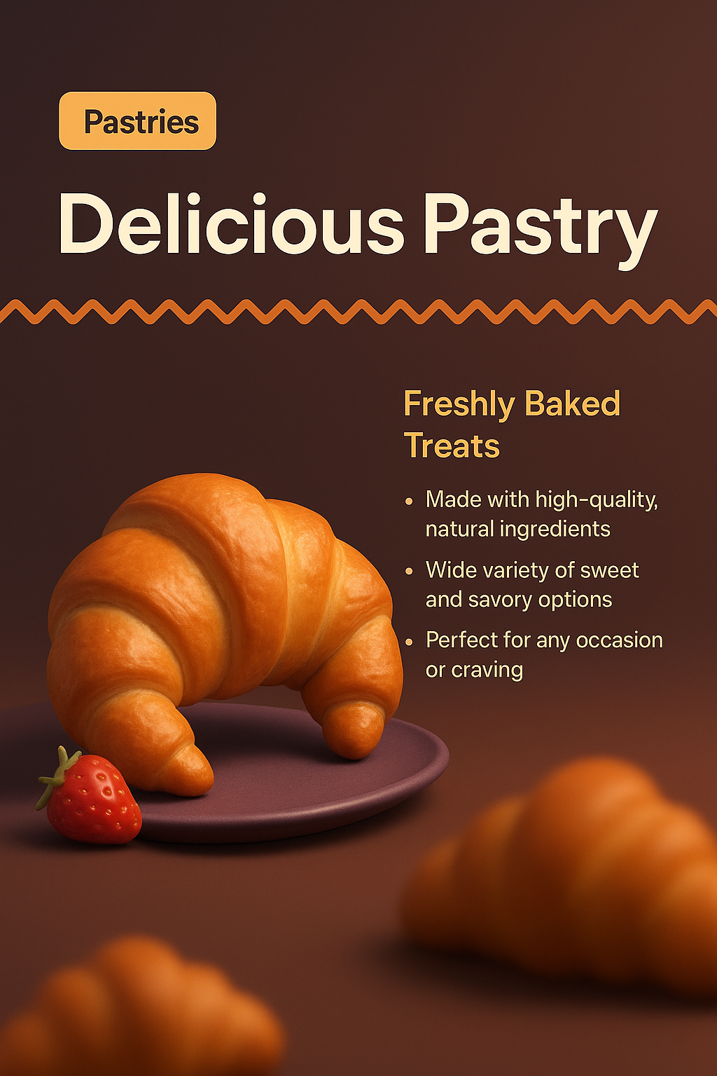 Delicious Pastry Showcase for Confectionery Landing Page