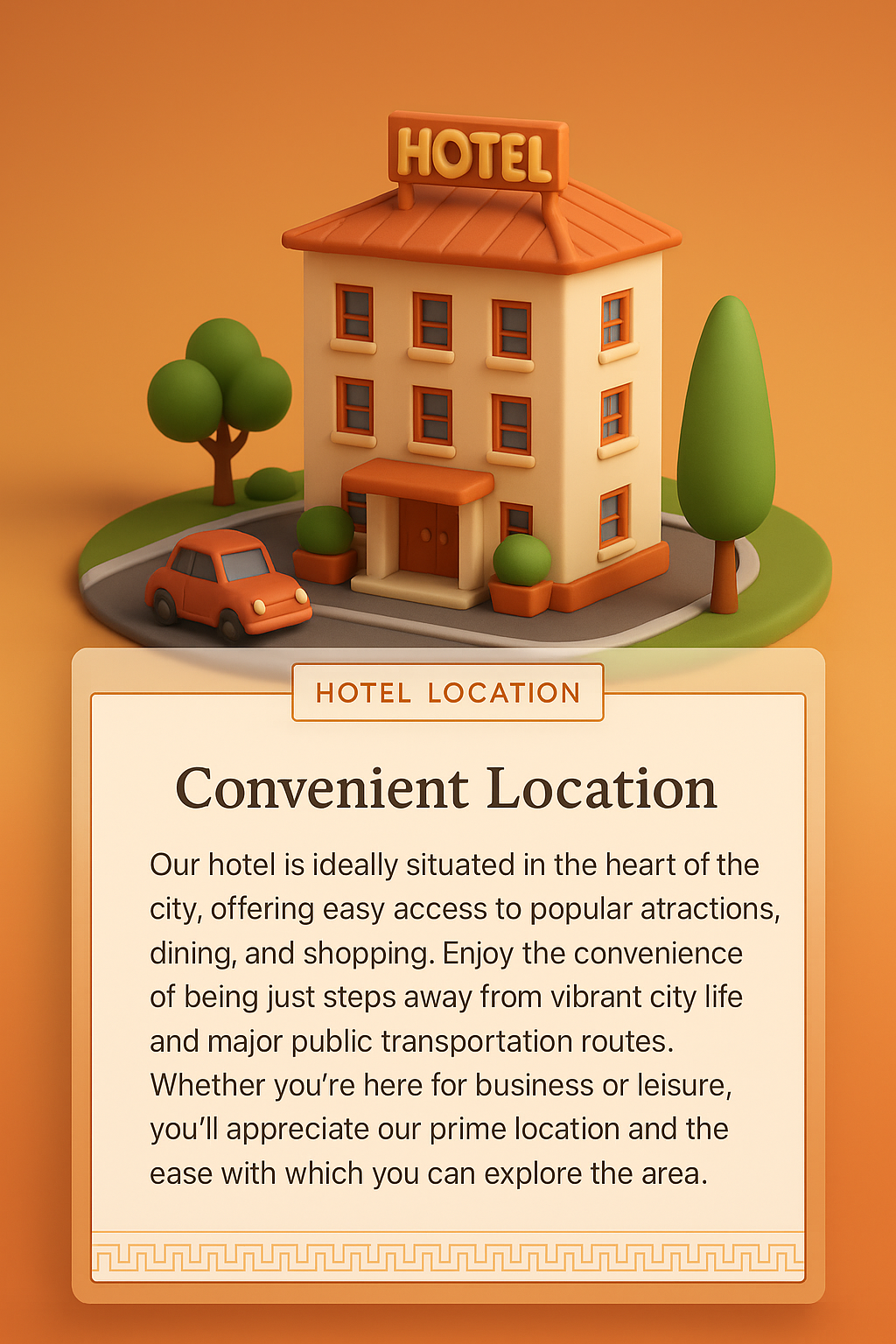 3D Hotel Presentation with Engaging Features