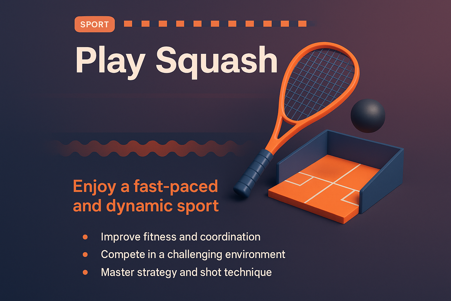 Engaging Landing Page for Squash Featuring 3D Elements