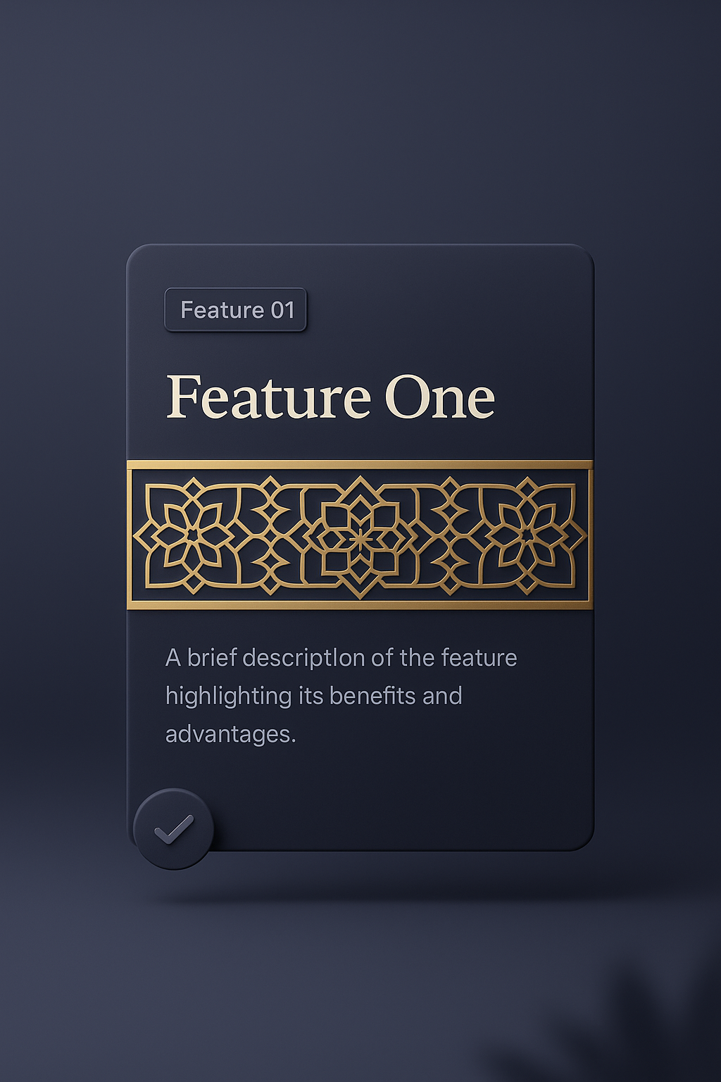 Elegant Arabian Gold Pattern with Feature Card