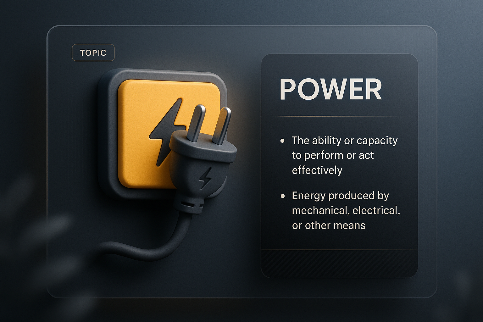 Stylish 3D Design Integration for Power Topic