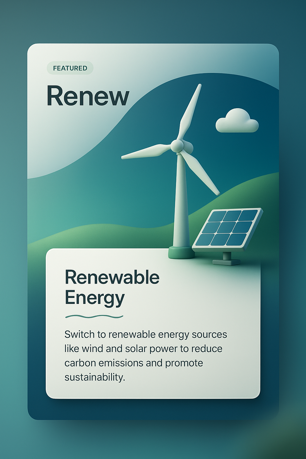 3D Design Integration for Renewable Energy Promotion