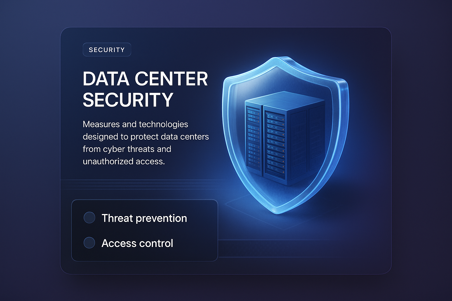Holographic Shield Protecting Data Center Security Concept