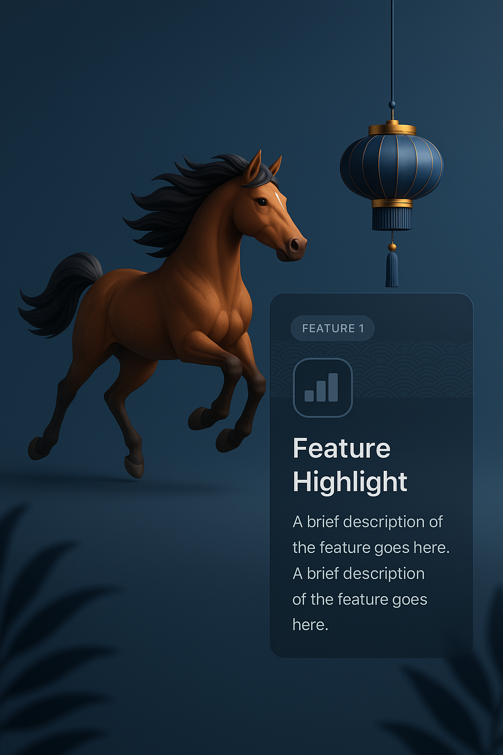 Elegant Year of the Horse 2026 Celebration Background