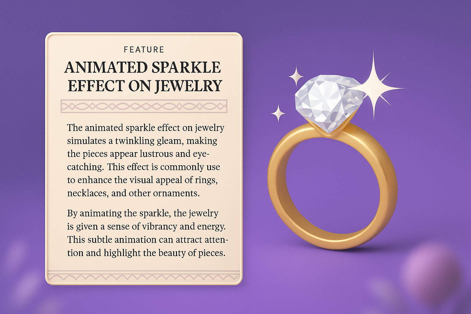 Stunning Animated Sparkle Effect on Jewelry