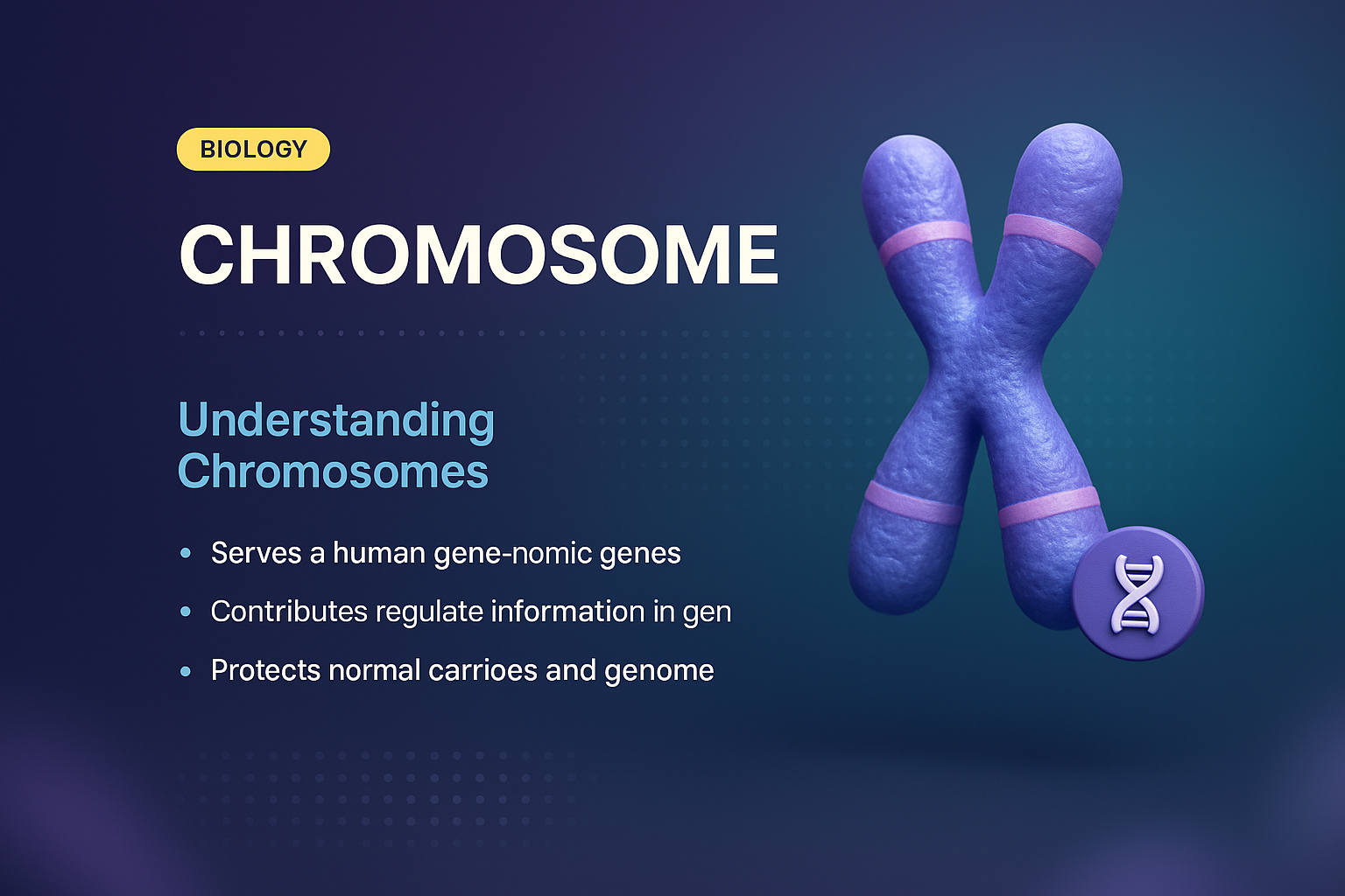 Chromosome Landing Page Design with 3D Illustration