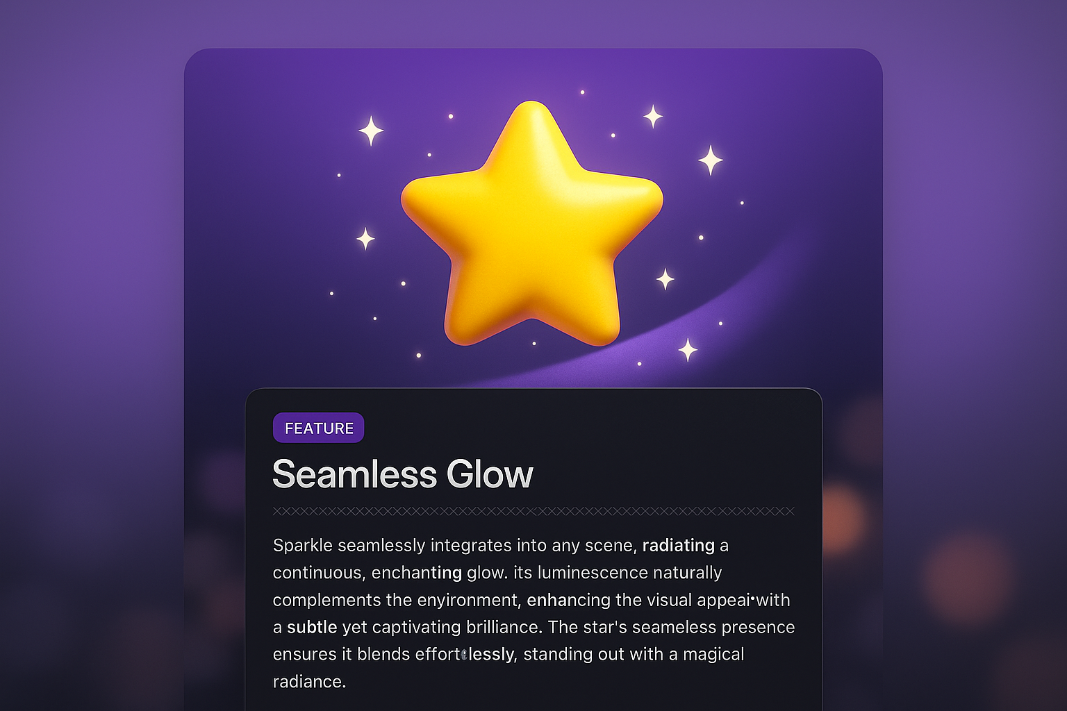 3D Graphics and Web Design Featuring Sparkle