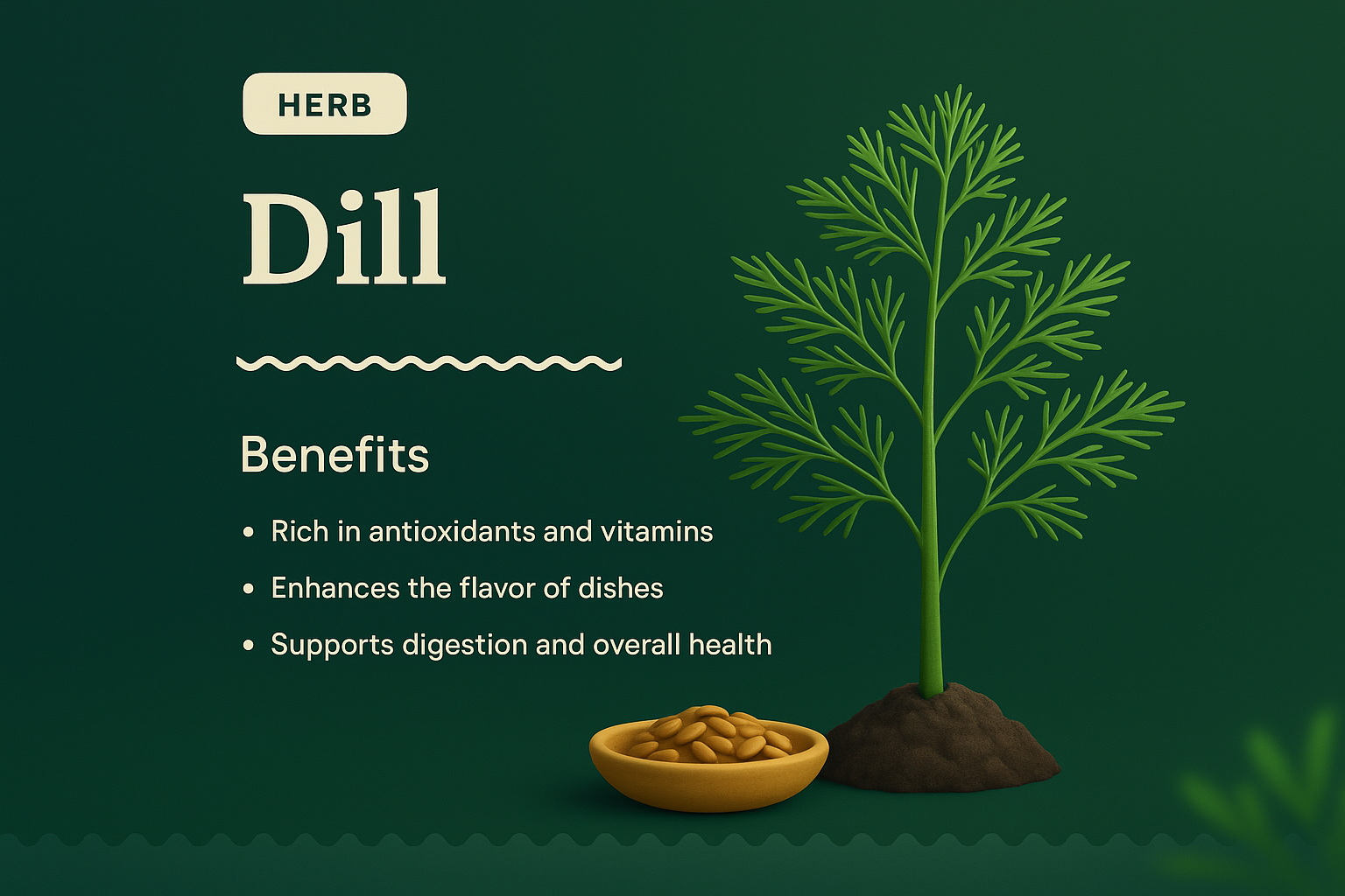 Landing Page Design Featuring Dill with 3D Illustration