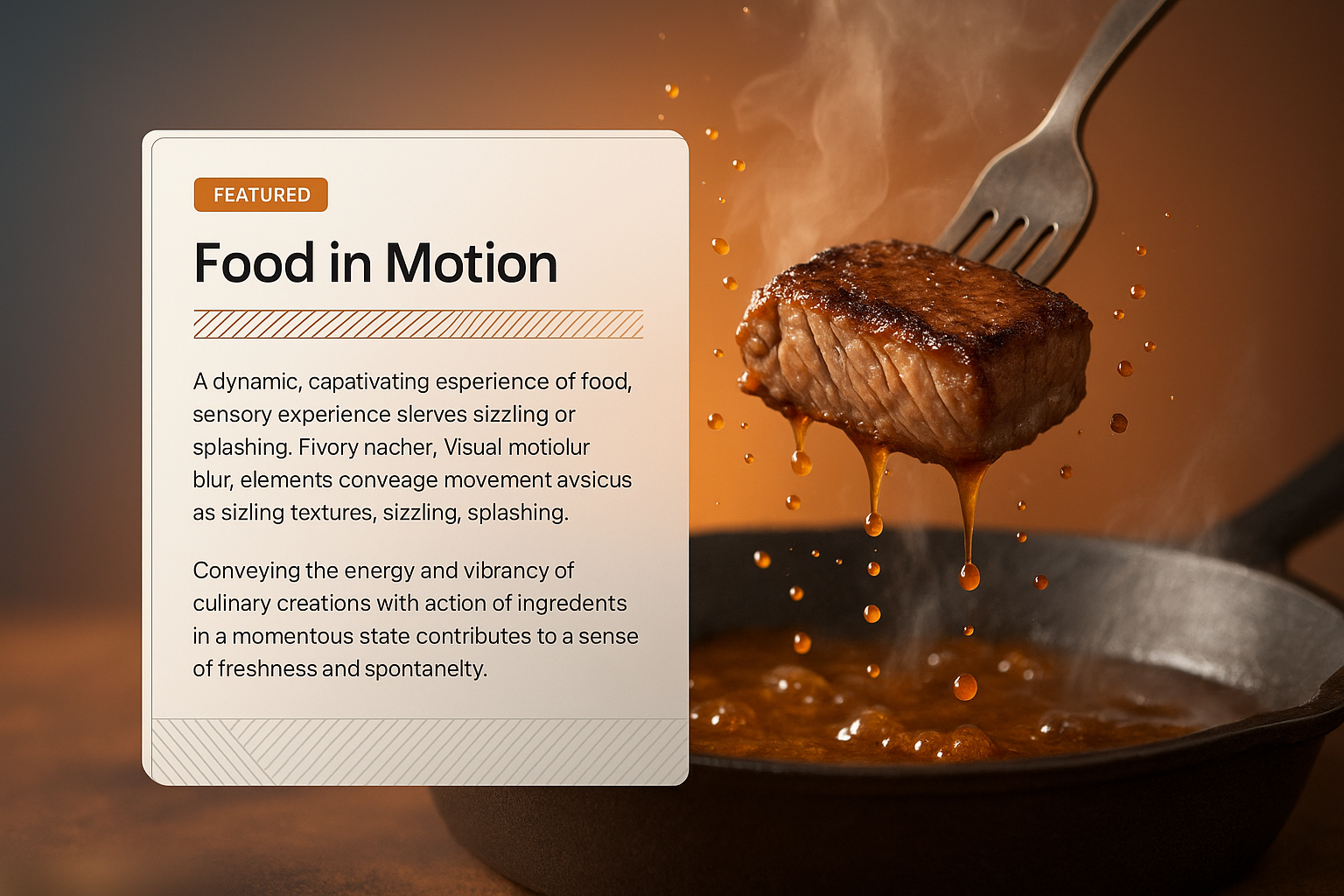 Captivating Food in Motion with Sensory Experience