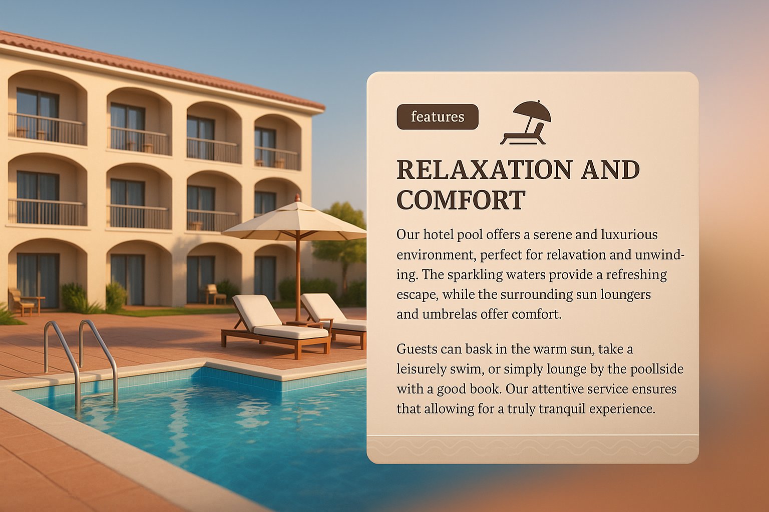 Luxurious Hotel Pool Offering Relaxation and Comfort