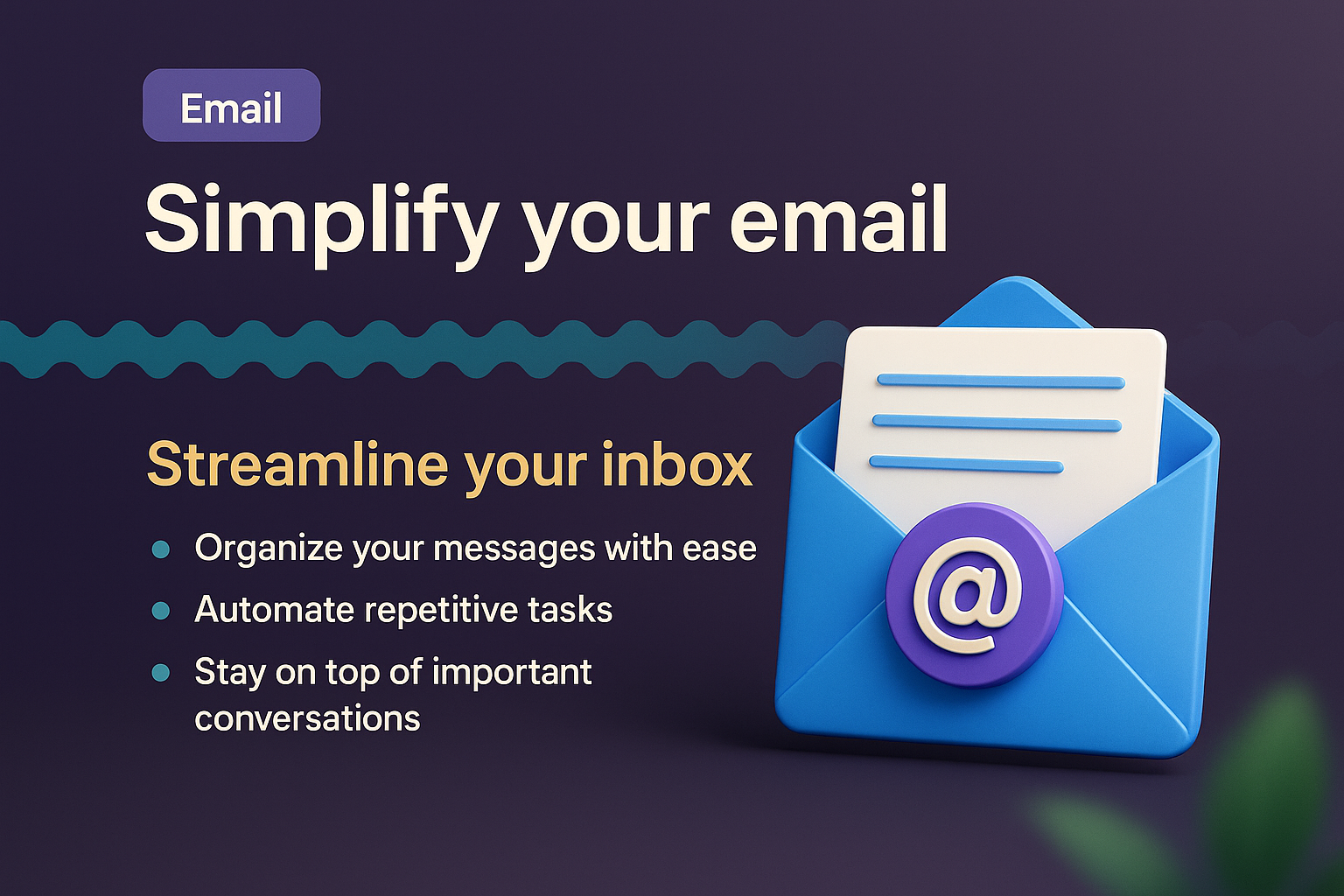 Attractive Landing Page Design for Email Management