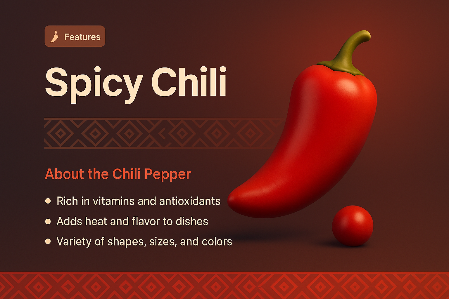 Landing Page Design for Spicy Chili Features