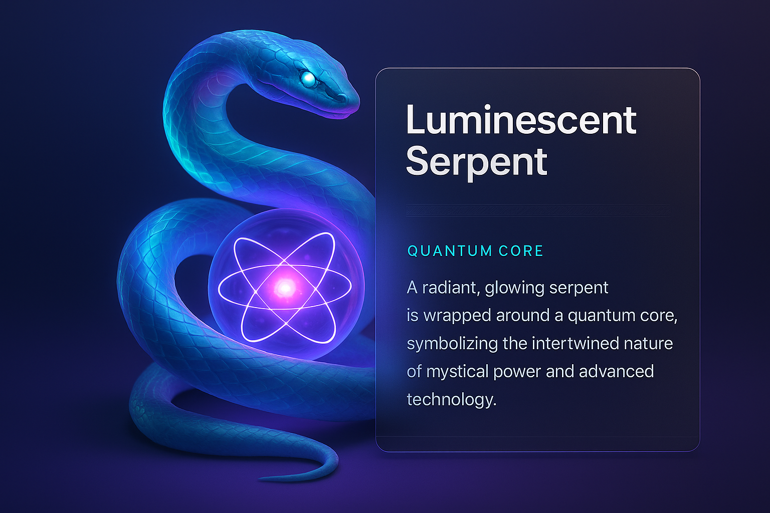 Luminescent Serpent Coiled Around a Quantum Core