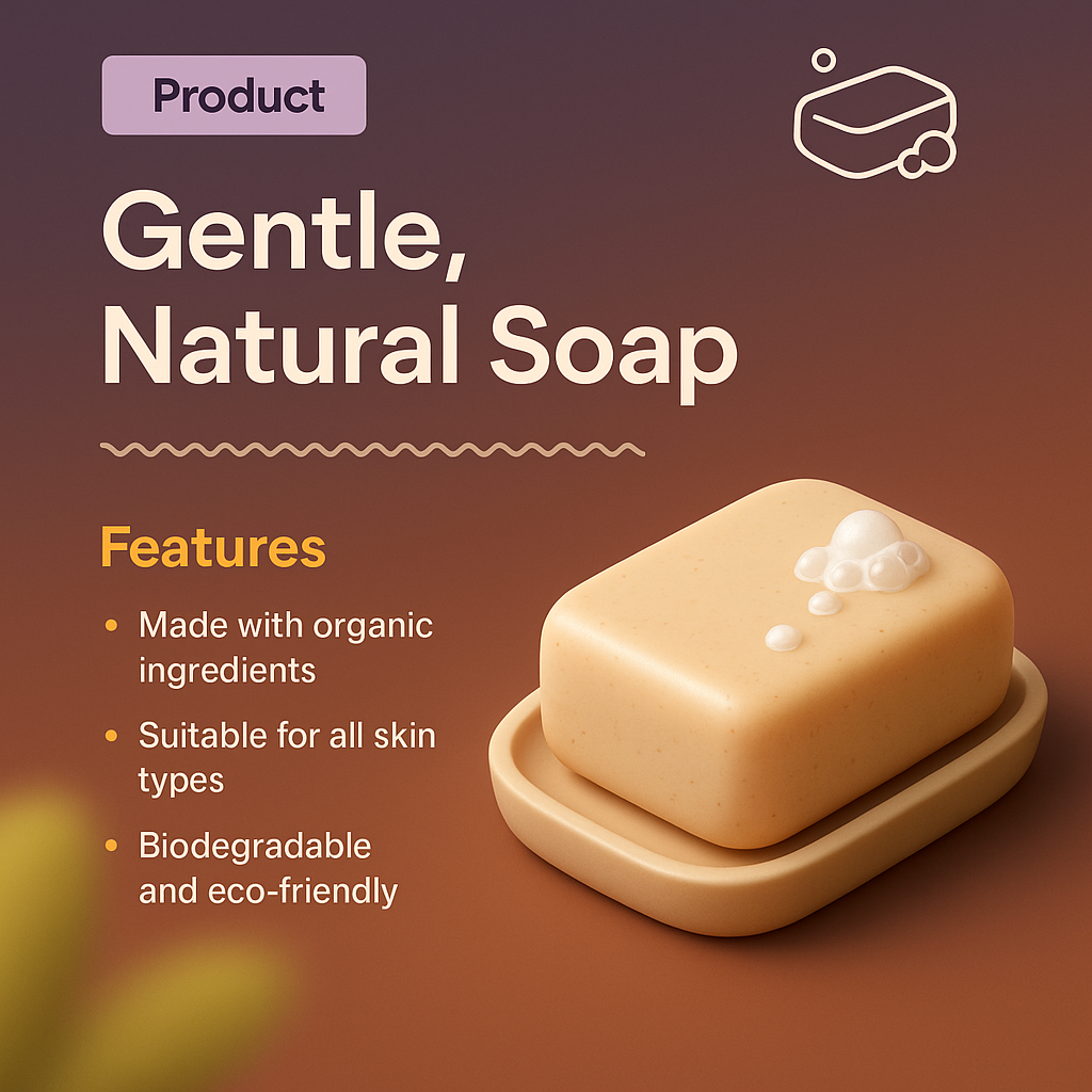 Landing Page Design for Gentle Natural Soap Product