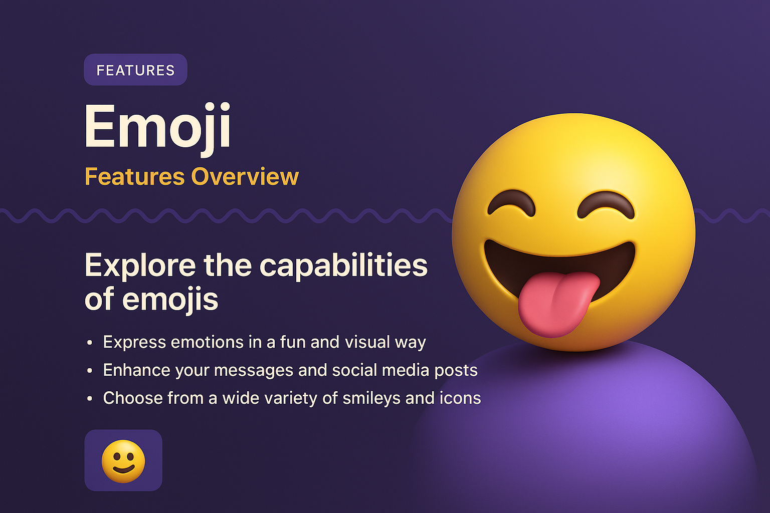 3D Landing Page Featuring Emoji Overview