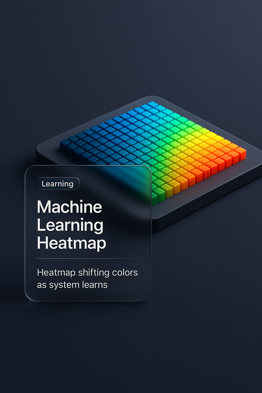Colorful Machine Learning Heatmap Illustrating Learning Process