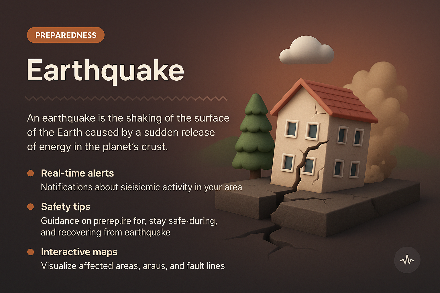 Interactive Earthquake Preparedness Page with 3D Visuals