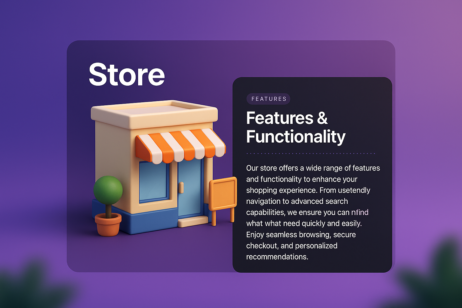 3D Store Visualization with Feature Highlights