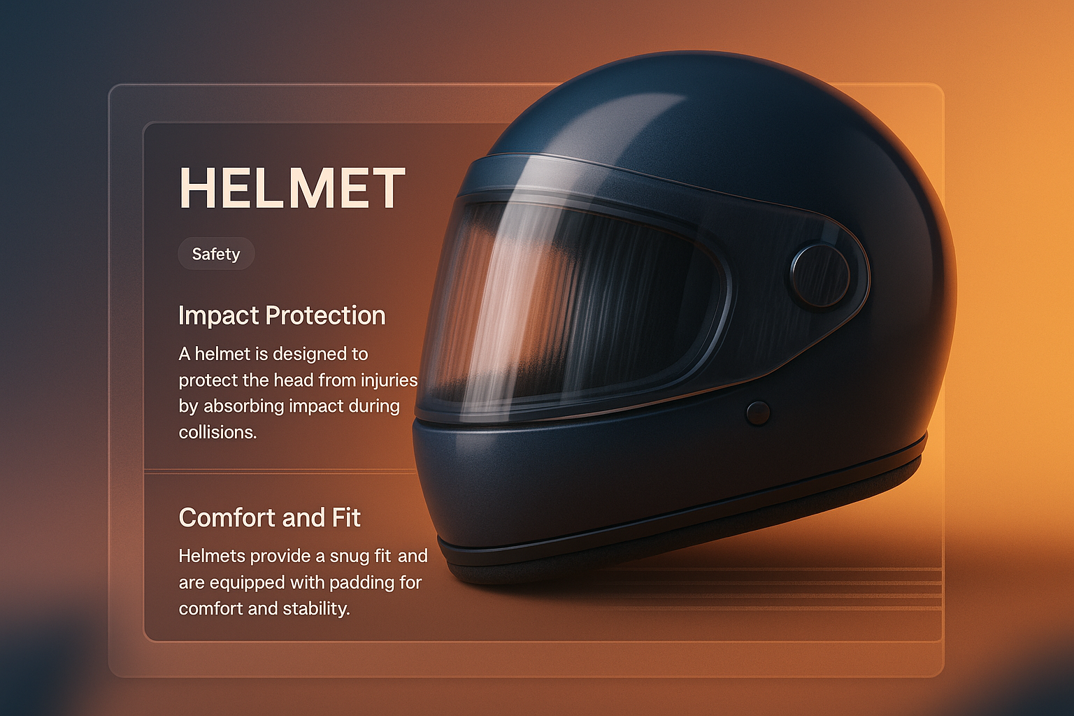 3D Helmet Design with Integrated Informational Blocks