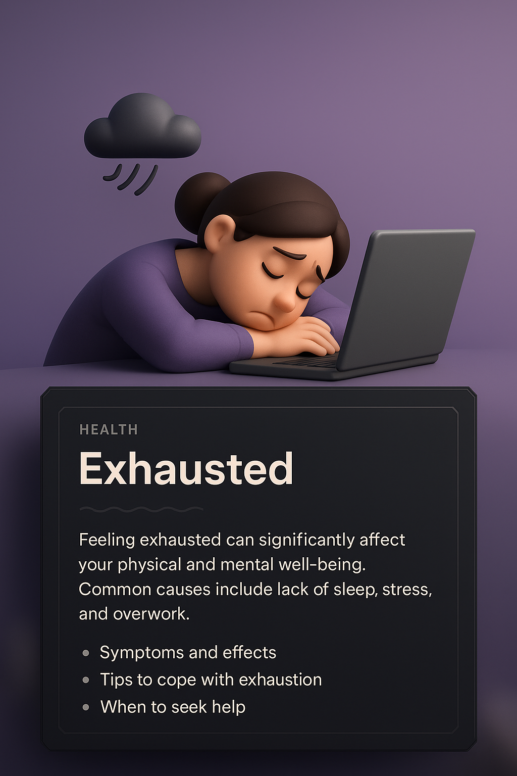 Creative Web Design Concept Featuring Exhaustion Theme