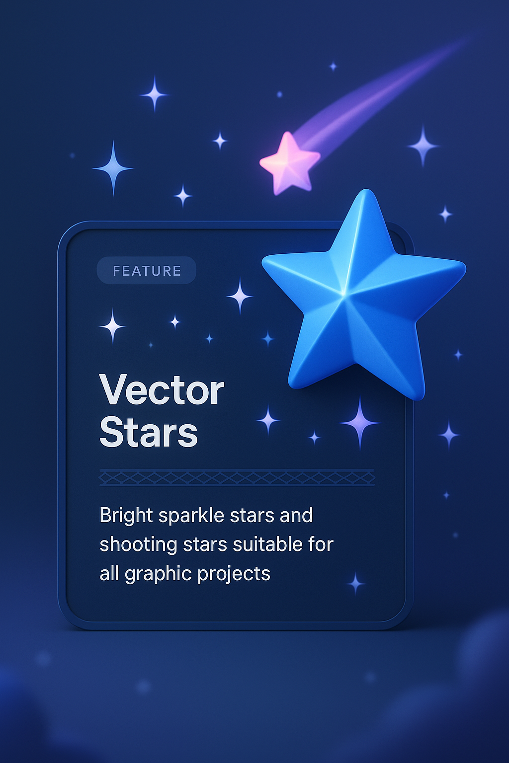 Vibrant Vector Stars and Shooting Stars for Graphic Projects