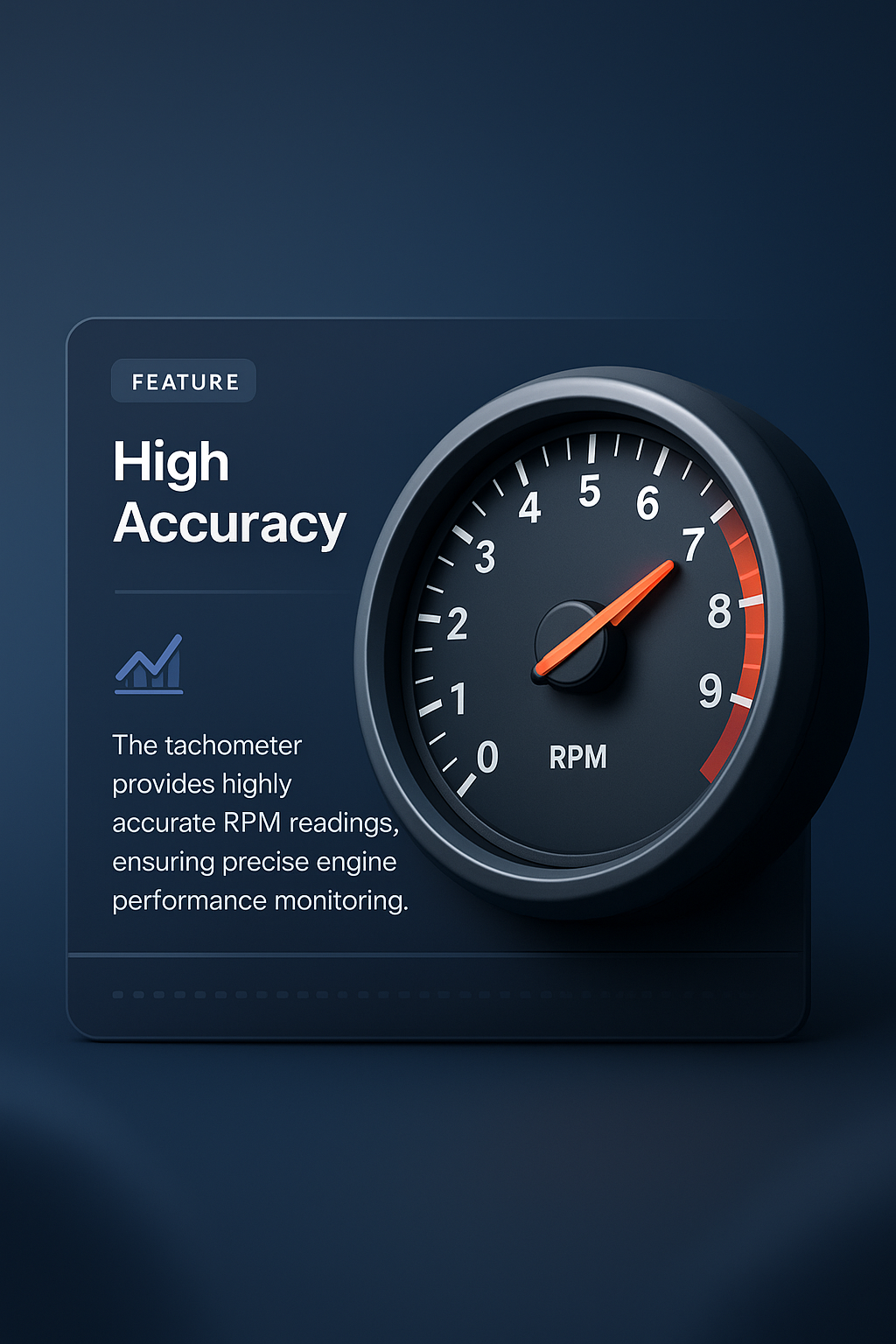 3D Tachometer with High Accuracy Feature Display