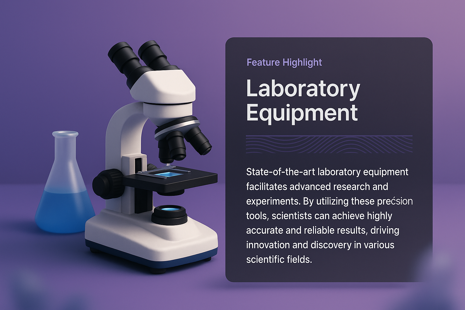 3D Laboratory Design with Advanced Equipment Illustration