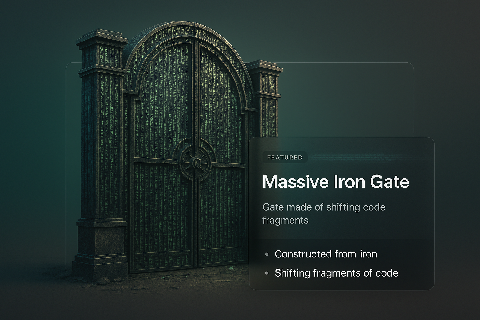 Massive Iron Gate Made of Shifting Code Fragments