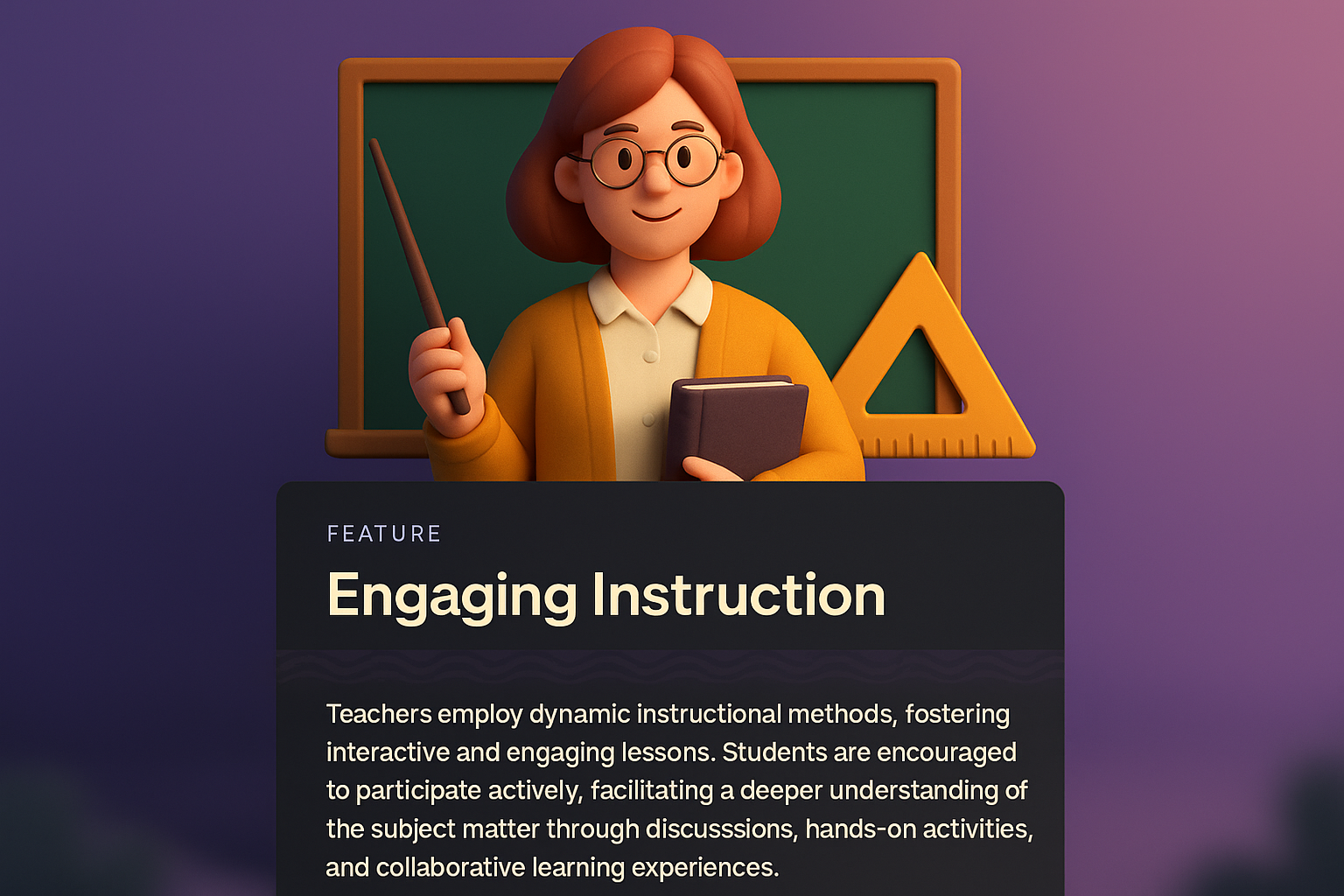 Engaging Teacher Illustration with Dynamic Instruction Features