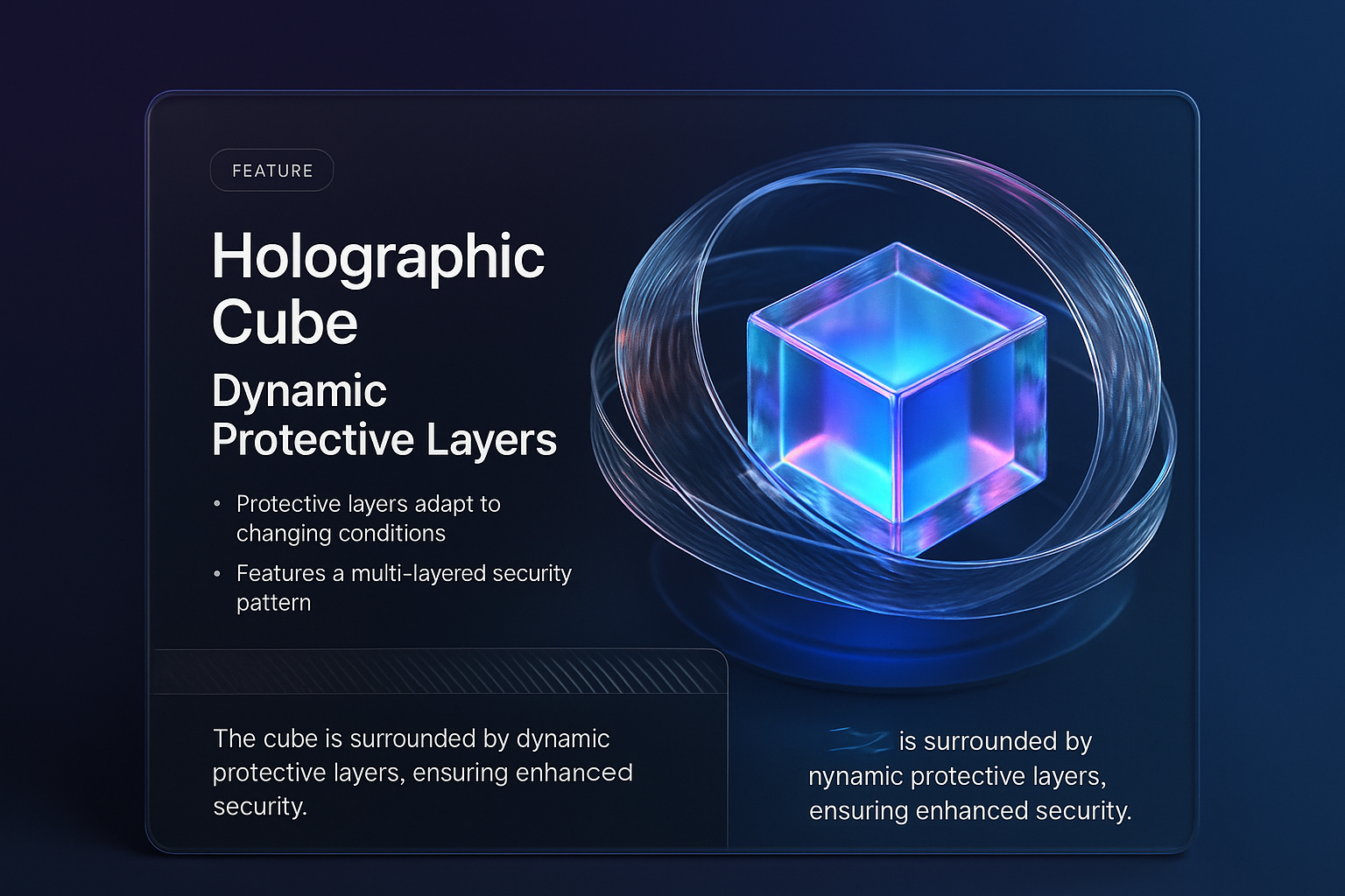 Dynamic Holographic Cube with Protective Layers