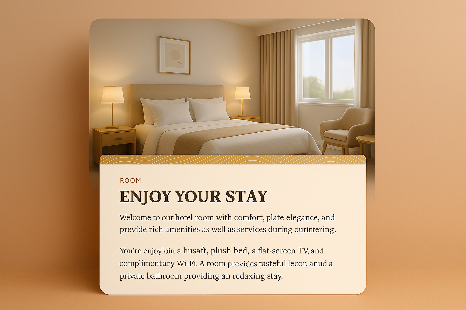 Modern Hotel Room with Elegant Design and Features