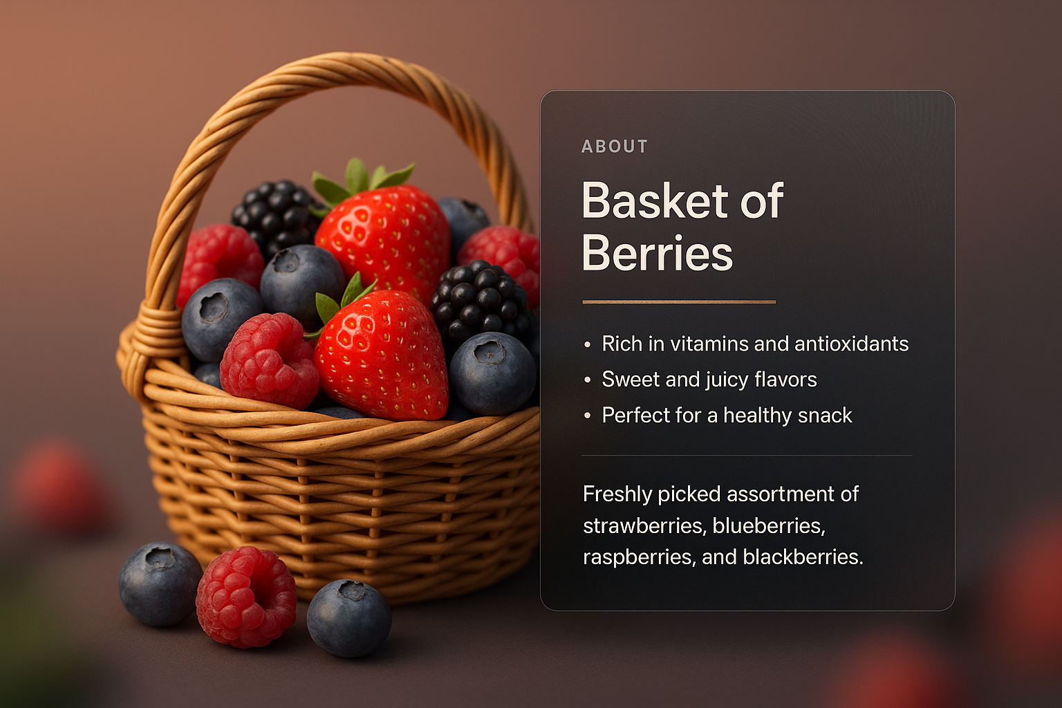 Delicious Basket of Fresh Berries with Nutritional Benefits