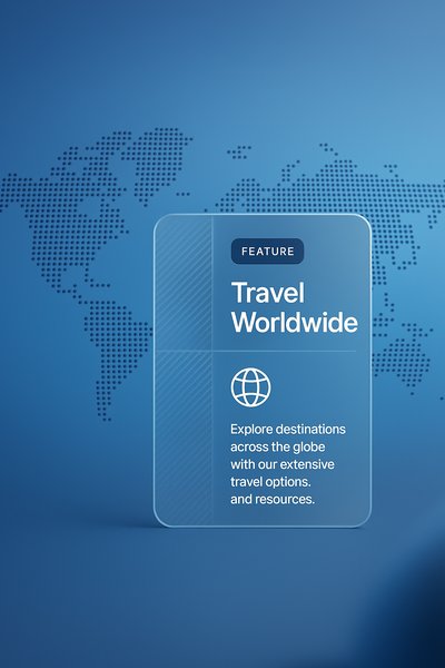 Dynamic World Map with Travel Feature Card
