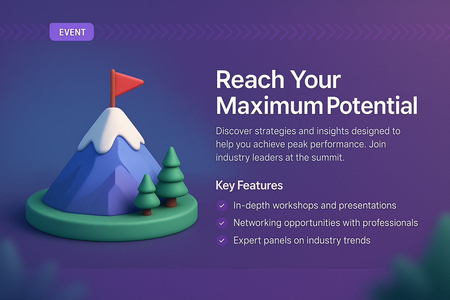 3D Landing Page Design for Summit Event
