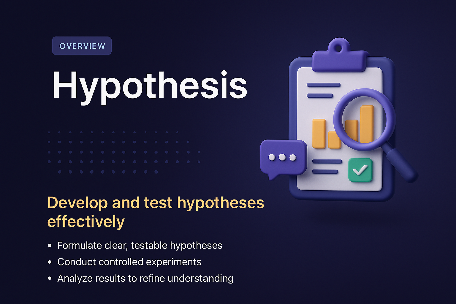 3D Illustration of Hypothesis Testing Concepts