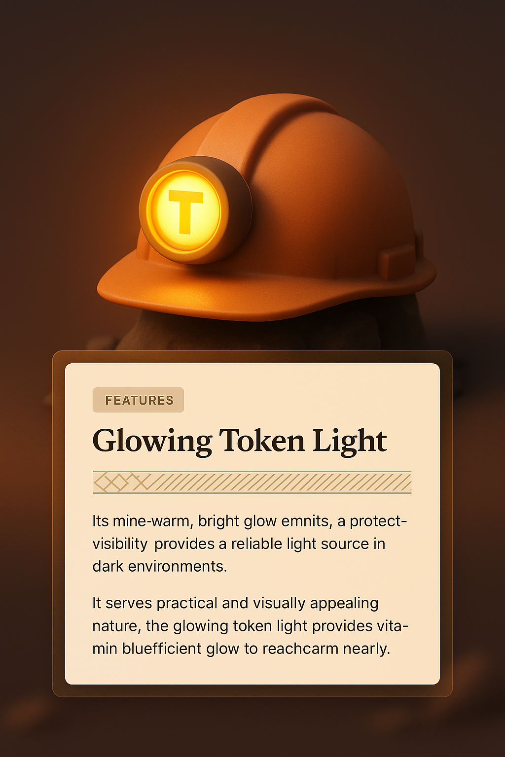 Detailed 3D Miner’s Helmet with Glowing Light Feature