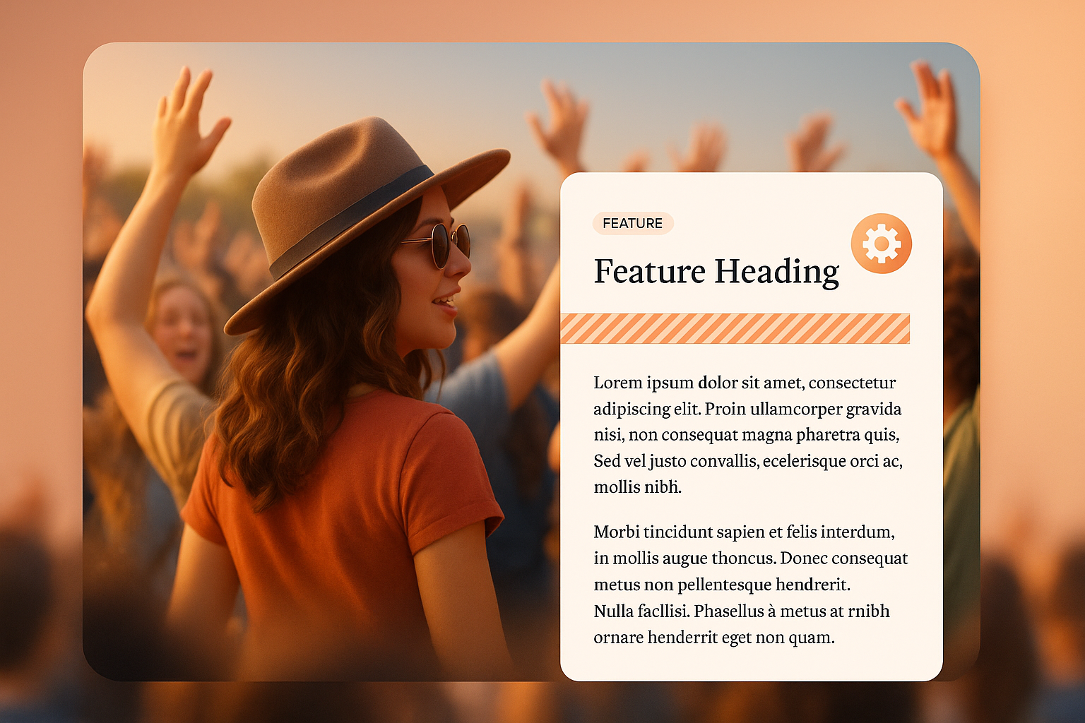 Vibrant Festival Audience Celebrating Together