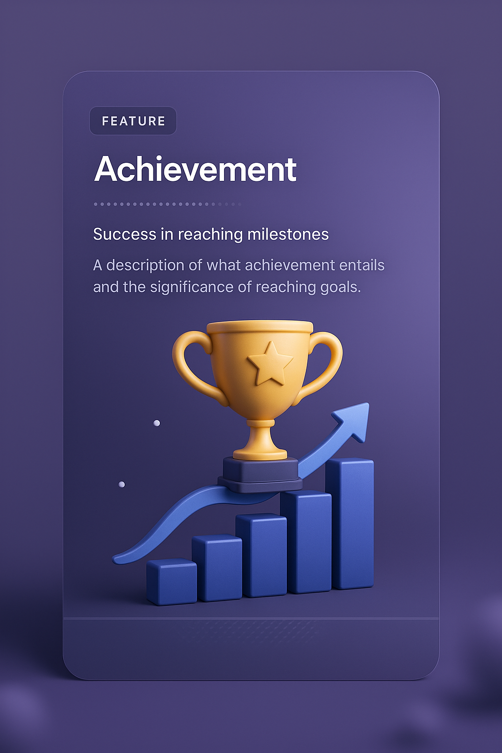 Creative 3D Design Highlighting Achievement and Success