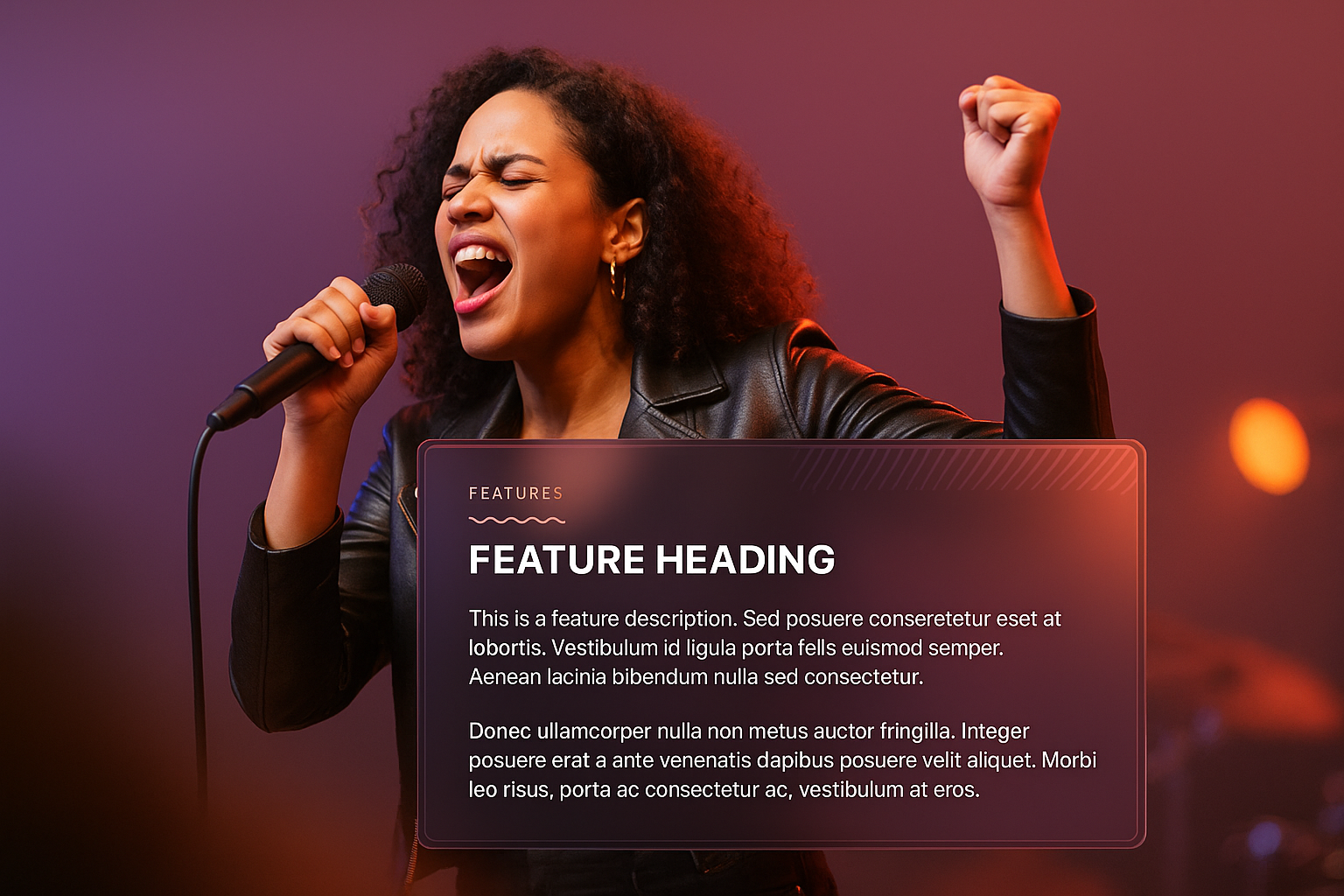 Dynamic Singer Performing on Stage with Engaging Visuals