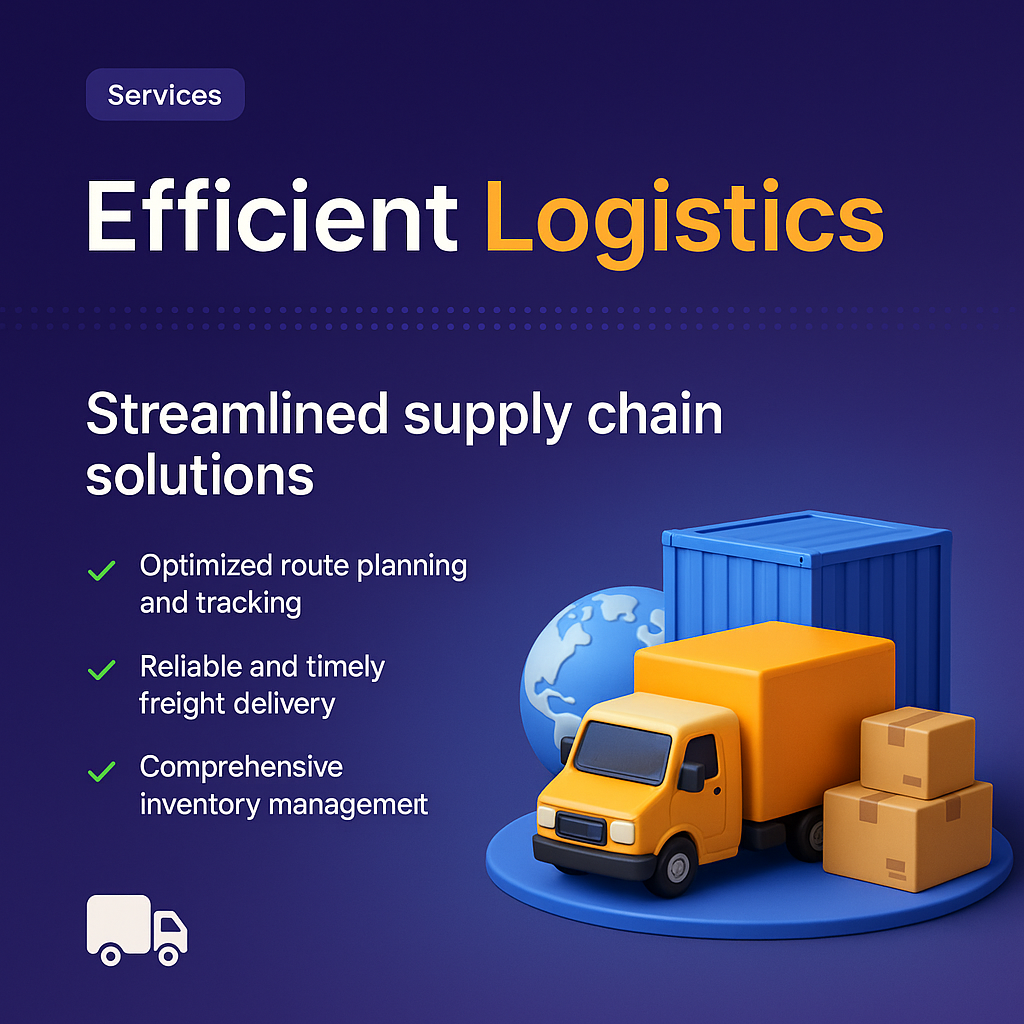 3D Illustration of Efficient Logistics Services