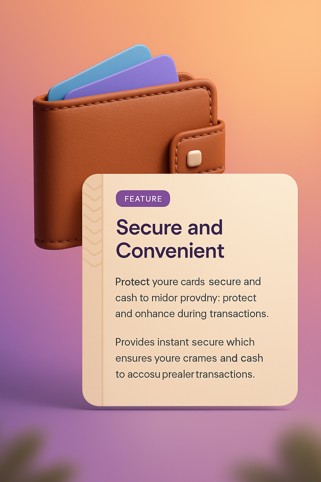 Interactive Web Page Design Featuring a Wallet
