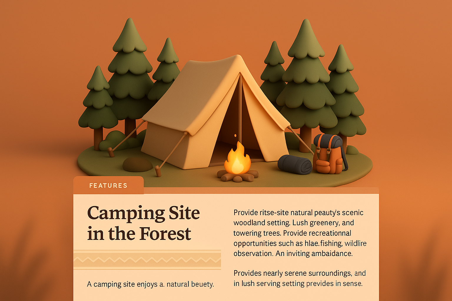 Camping Site in the Forest: A Serene Getaway