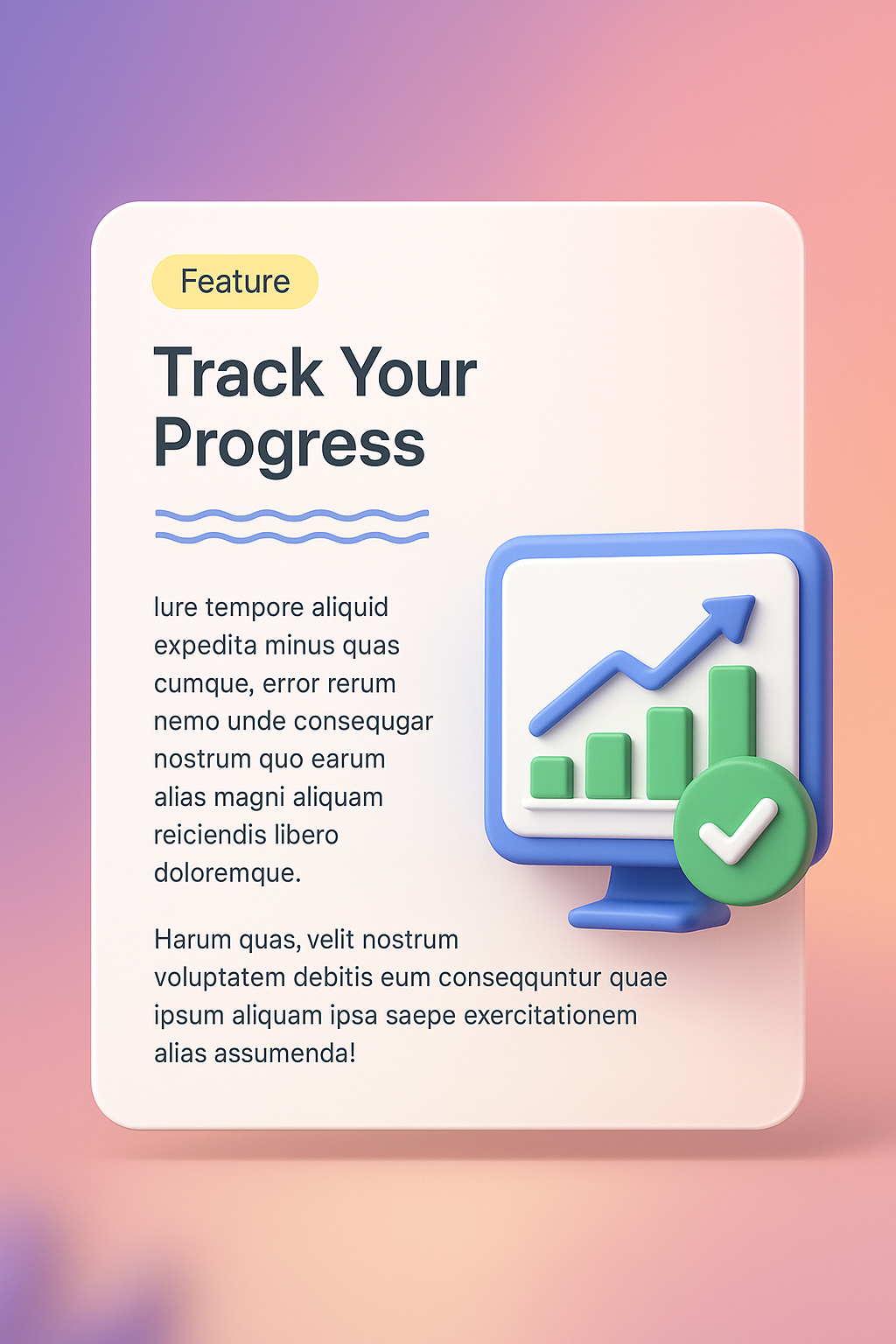 3D Visual Progress Tracker Design for Web Page