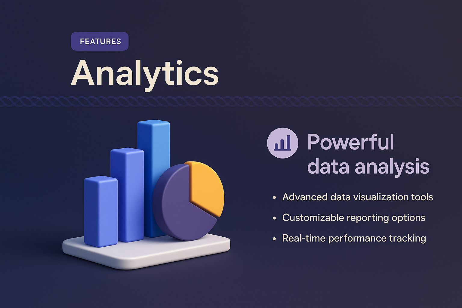 3D Landing Page Design with Analytics Features